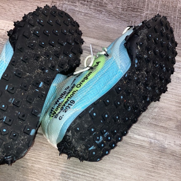 2018 Off White x Nike Zoom RARE Sneakers Neon Bright Lightweight size 8.5 Men’s - Picture 8 of 10